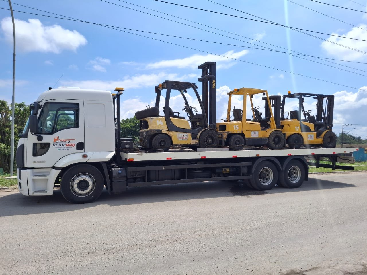 Transporte de máquinas industriais Rodrimaq